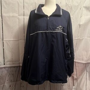 Montana State Bobcats pullover windbreaker, blue, XL.